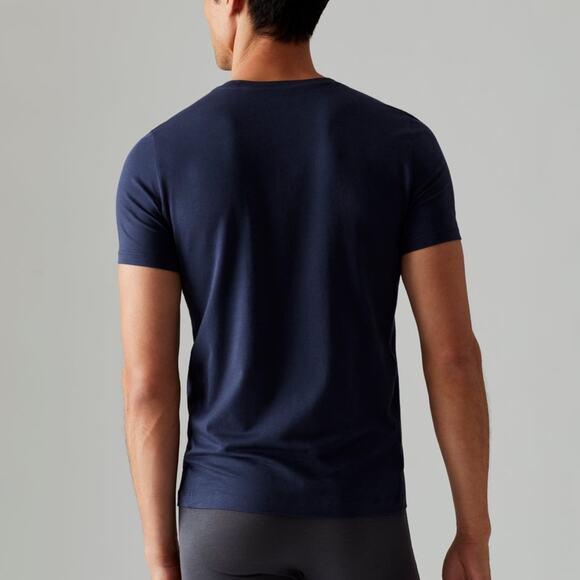 Rhone Essentials Pima Cotton Undershirt - Crewneck Premium Navy Blue Size M - Picture 3 of 8